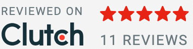 Reviewed on Clutch 11 Reviews 4.8 Stars